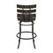 Armen Living Natya Swivel Counter or Bar Stool in Mocha Finish with Brown Faux Leather 840254333659 - alternate 6